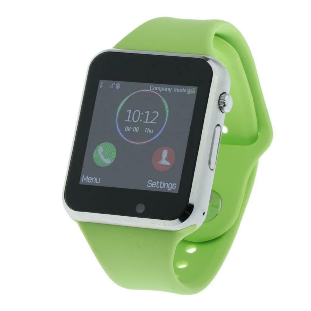A1 Wristwatch Bluetooth Smart Watch SIM Smartwatch Smartphone Women Green