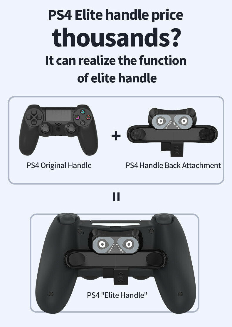 For SONY PS4 Gamepad Rear Extension Controller Wireless Handle Back Key Adapter