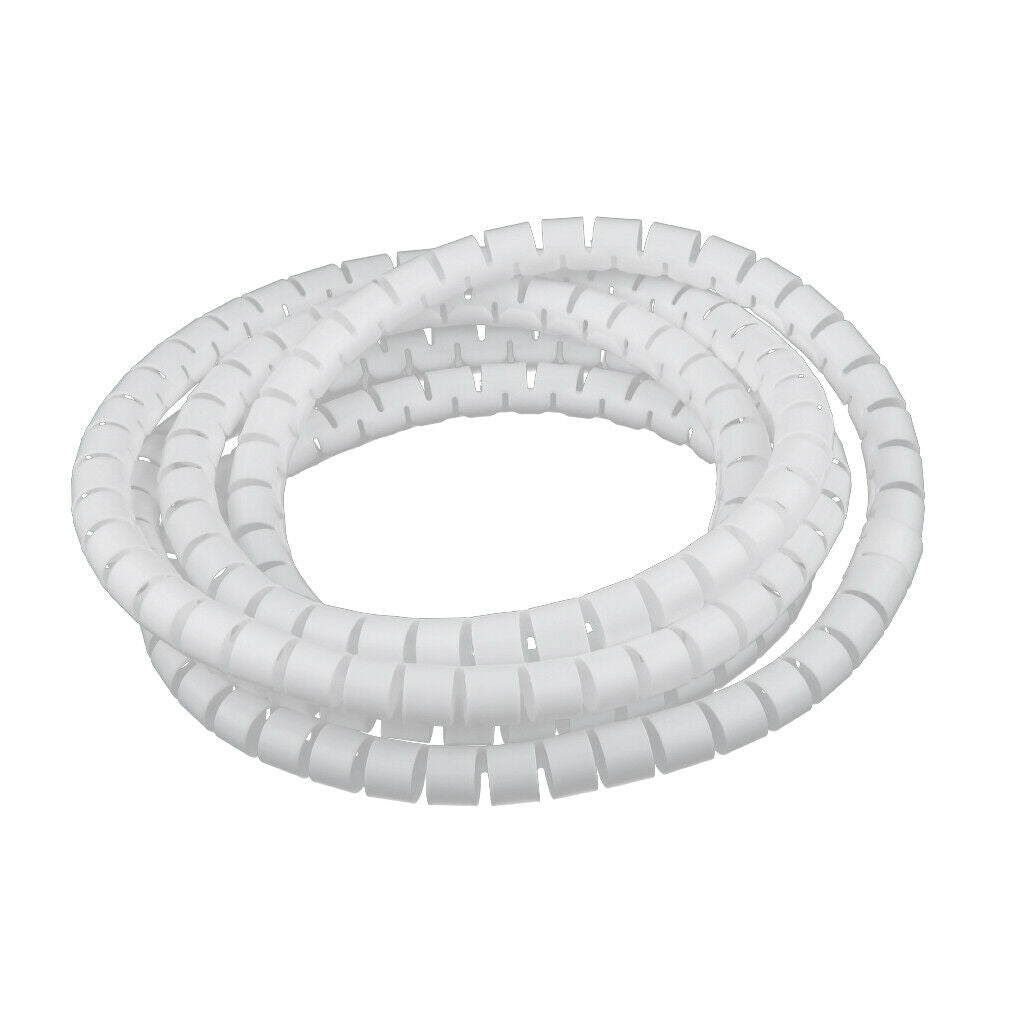 3X Cable Banding Storage Tube Wrap Tool Tidy Wire for PC as described,White