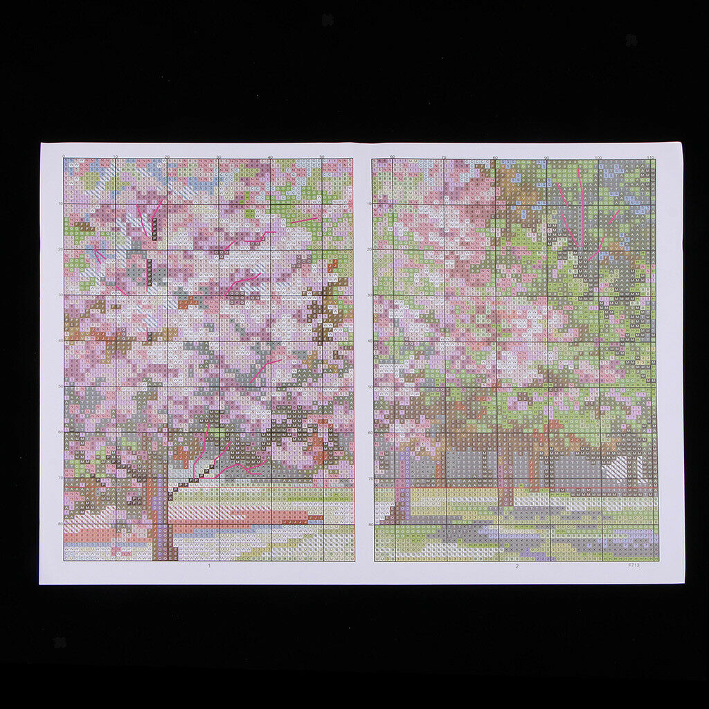 Stamped Embroidery Cross Stitch Kits Beginner Needlecrafts-Spring Scene 11CT