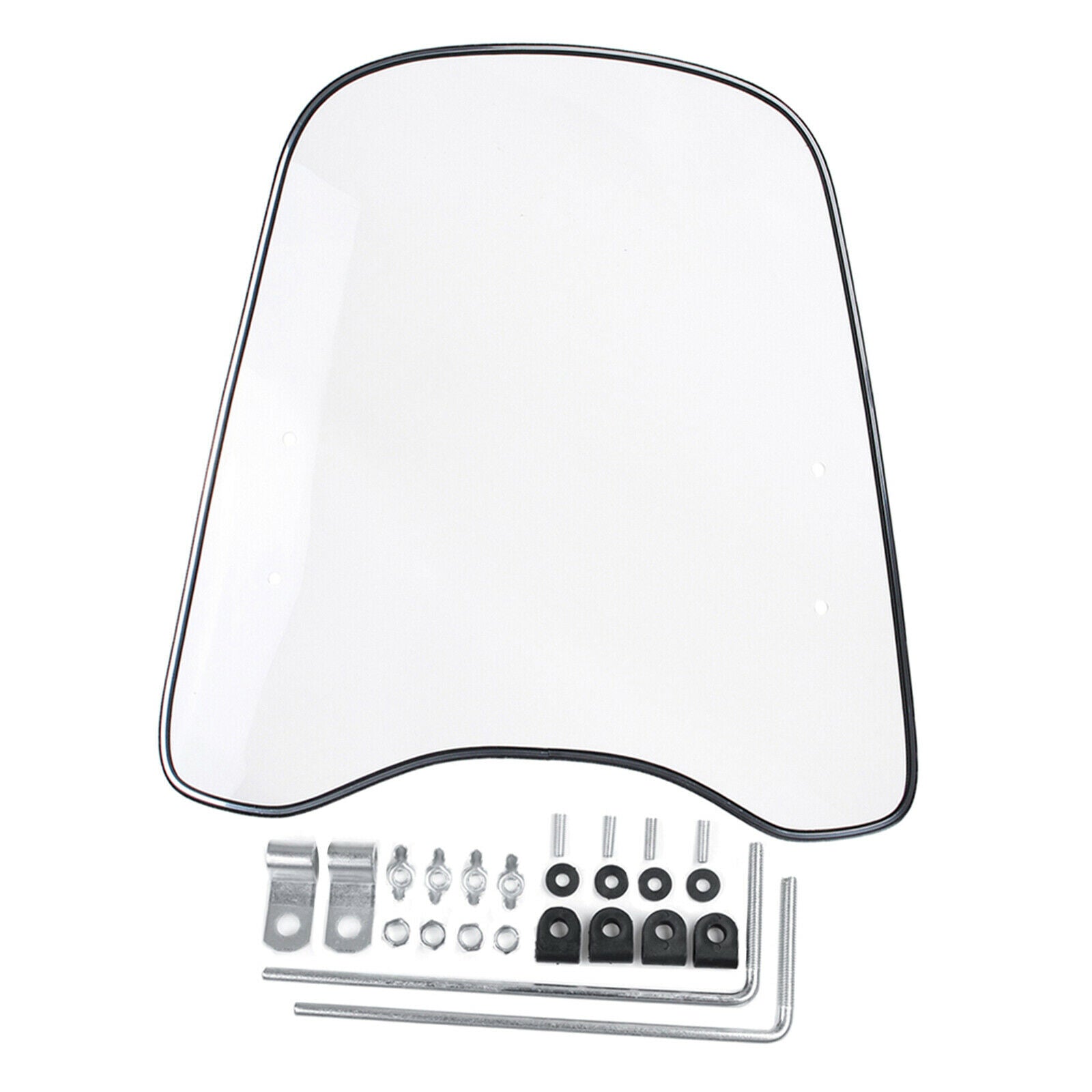 Universal Transparent Clear PC Windshield Wind Deflector For Motorcycle