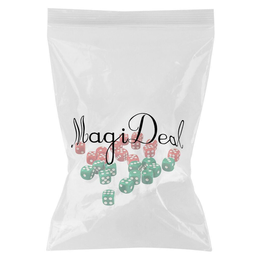 Set of 100 Acrylic D6 12mm Dice for RPG MTG Board Game Accessories Red&Green