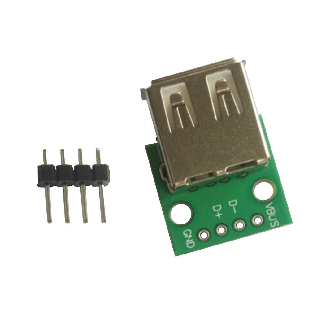 Red DIY USB Type A Female Breakout Board 5V Power 2.54mm Header for