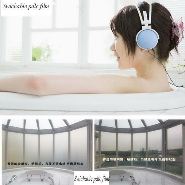 20x20cm PDLC Smart Switchable Glass Film Electrochromic Vinyl+2W powersupply