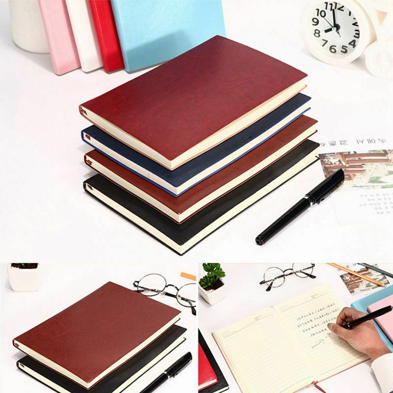 6 Color Random Soft Cover PU Leather ebook Writing Journal 100 Page Lined DiarU7
