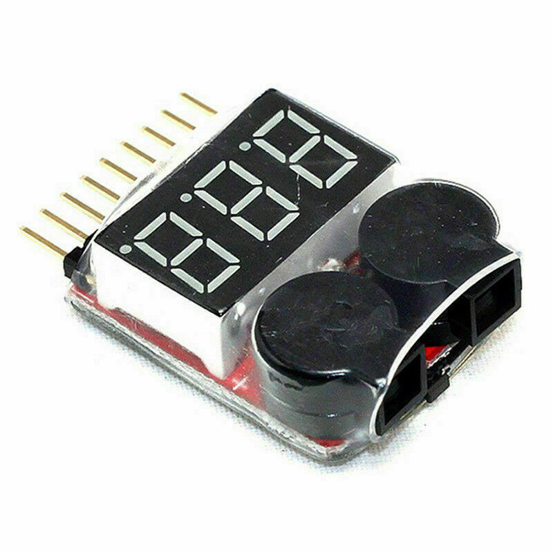 RC Lipo Battery Low Voltage Alarm 1S-8S Buzzer Indicator E2P6 M5B2 Tester Y1V9