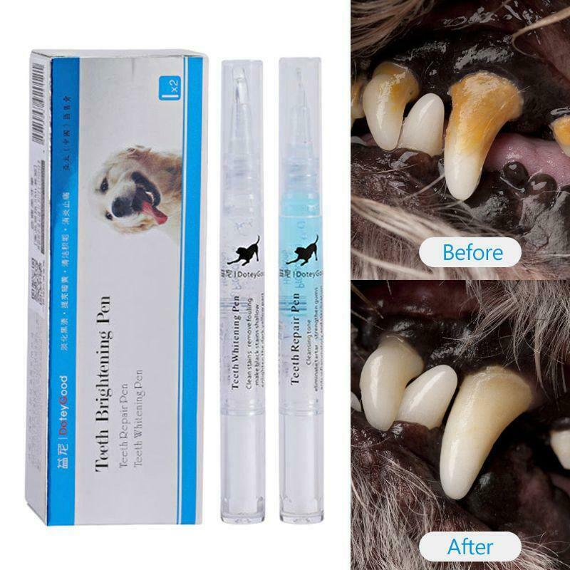 Pet Dog Cat Teeth Cleaning Kit for Dental Care Tartar Remover Pen Fresh Breath