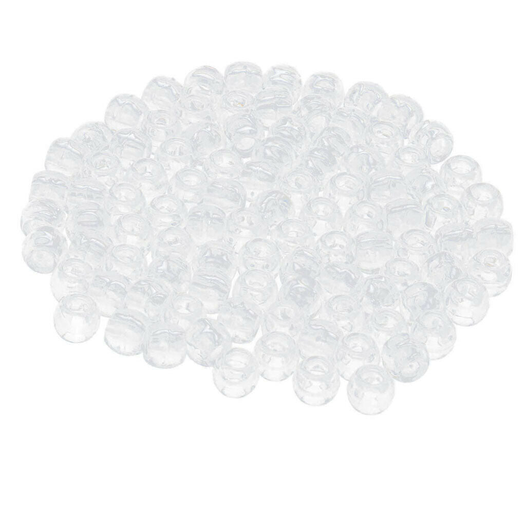 100x Plastic  Beads DIY Hair Accessory for Necklace Bracelet Crafts