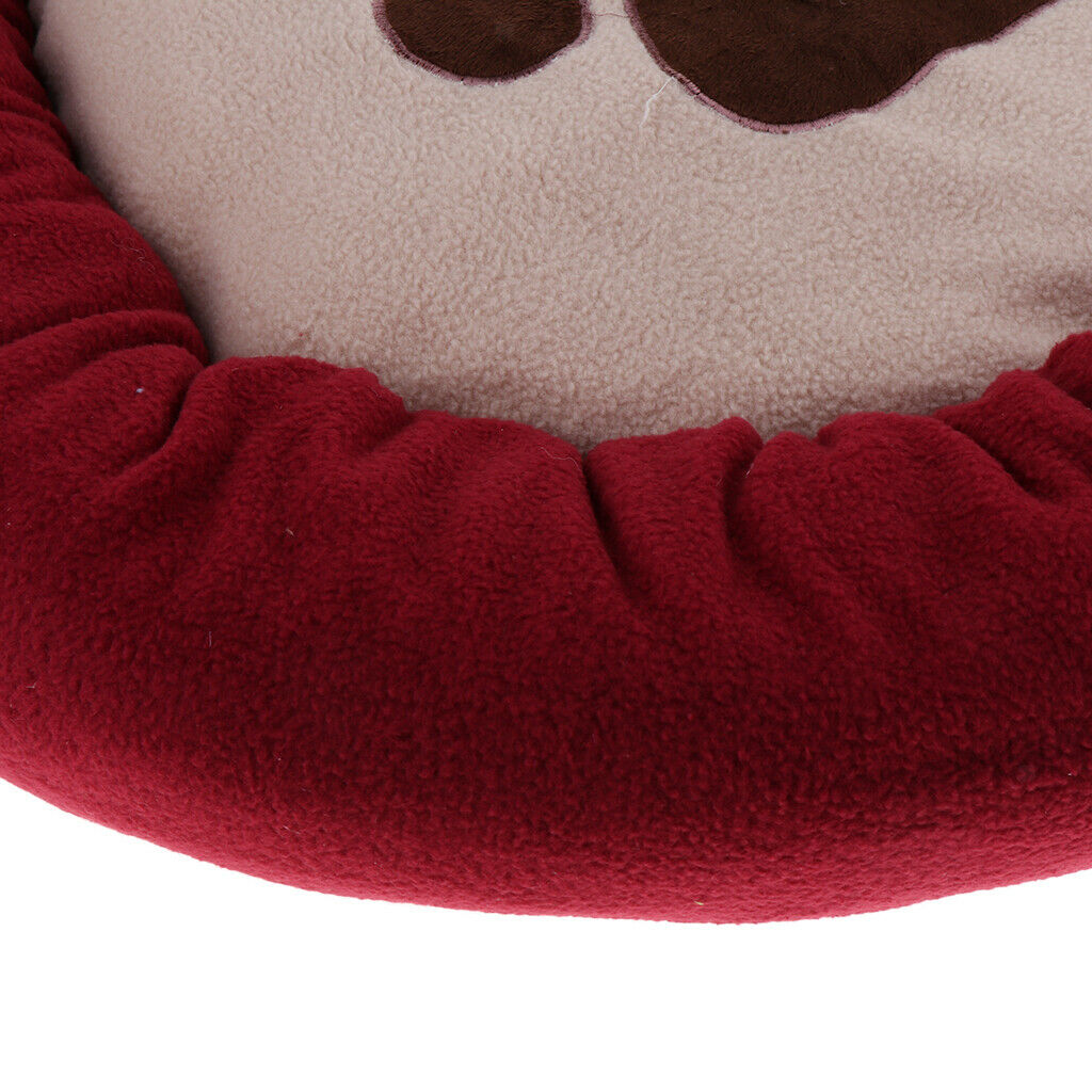 Soft Pet Bed Cushion Warm Breathable Dog Cat Bed Mat  Wine Red M