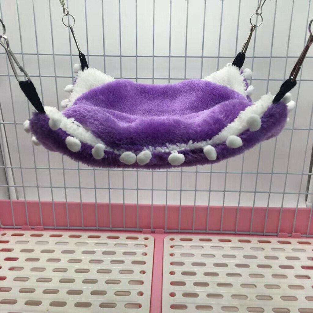 Small Animals Warm Hammock Hamster Sleep Bed For Small Pet Purple-S