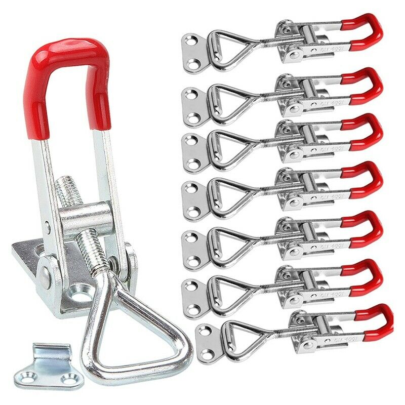 8Pack Pull Latch Clamp Latch 360Lbs Capacity Adjustable  Release D Latch for DW7