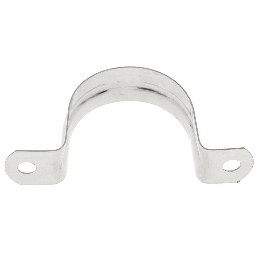 2X Stainless Steel 40/120mm Hose Saddle Clamp Riding Clip For Bike / Sailing