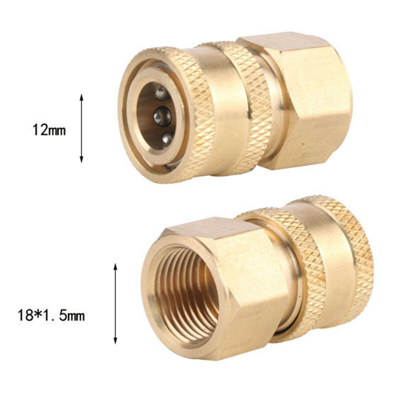 M18 Pressure Washer Adapter Set Quick Connect Quick Release Solid Brass 1/4"