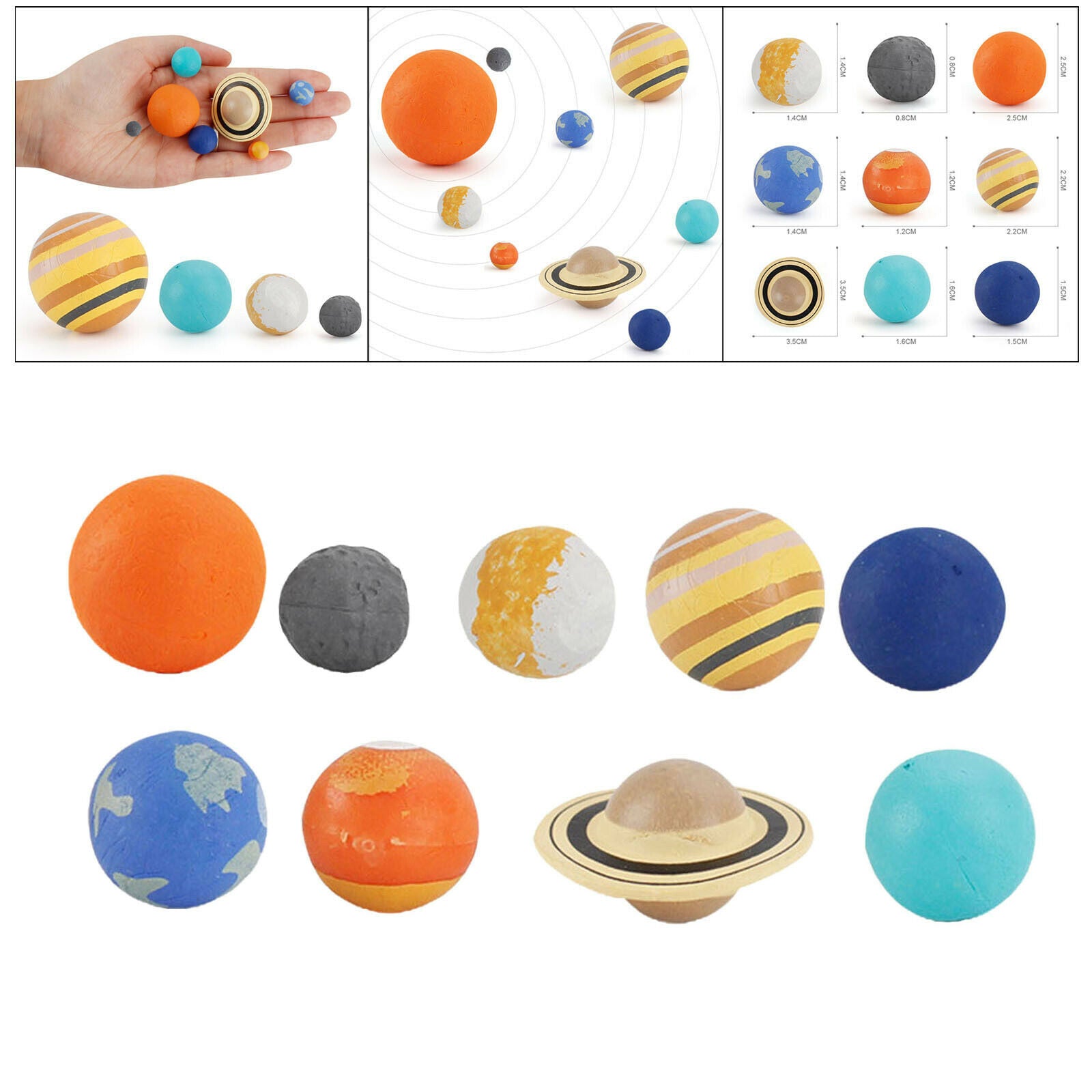 Colorful PU Planet Ball Solar System for Kids Universe Elastic Planetary