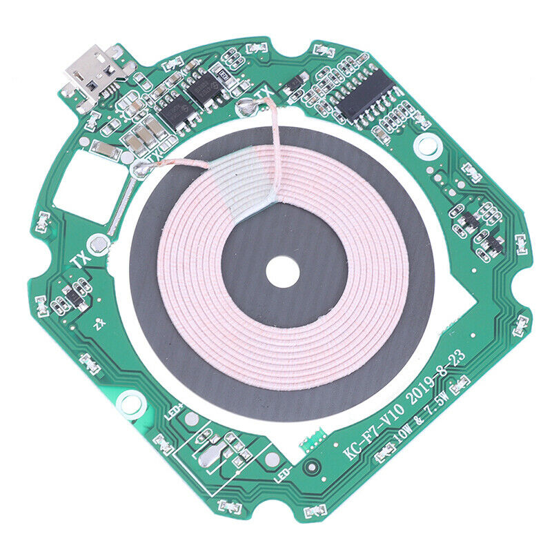 1Pc 10W QI Fast Wireless Charger PCBA Module Transmitter Circuit Bo .l8