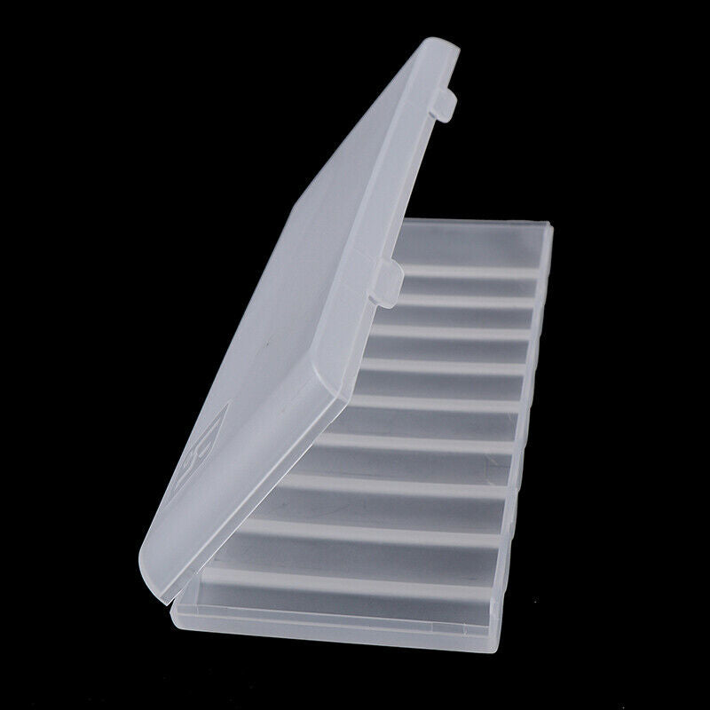 1PC White 10 Grid Battery Holder Organizer Container AA Batteries Storage  Fx