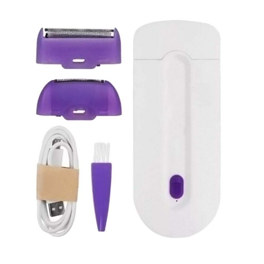 Hair Removal Skin Shaving Epilator Trimmer Pain Free 2 in 1 + 4 Extras