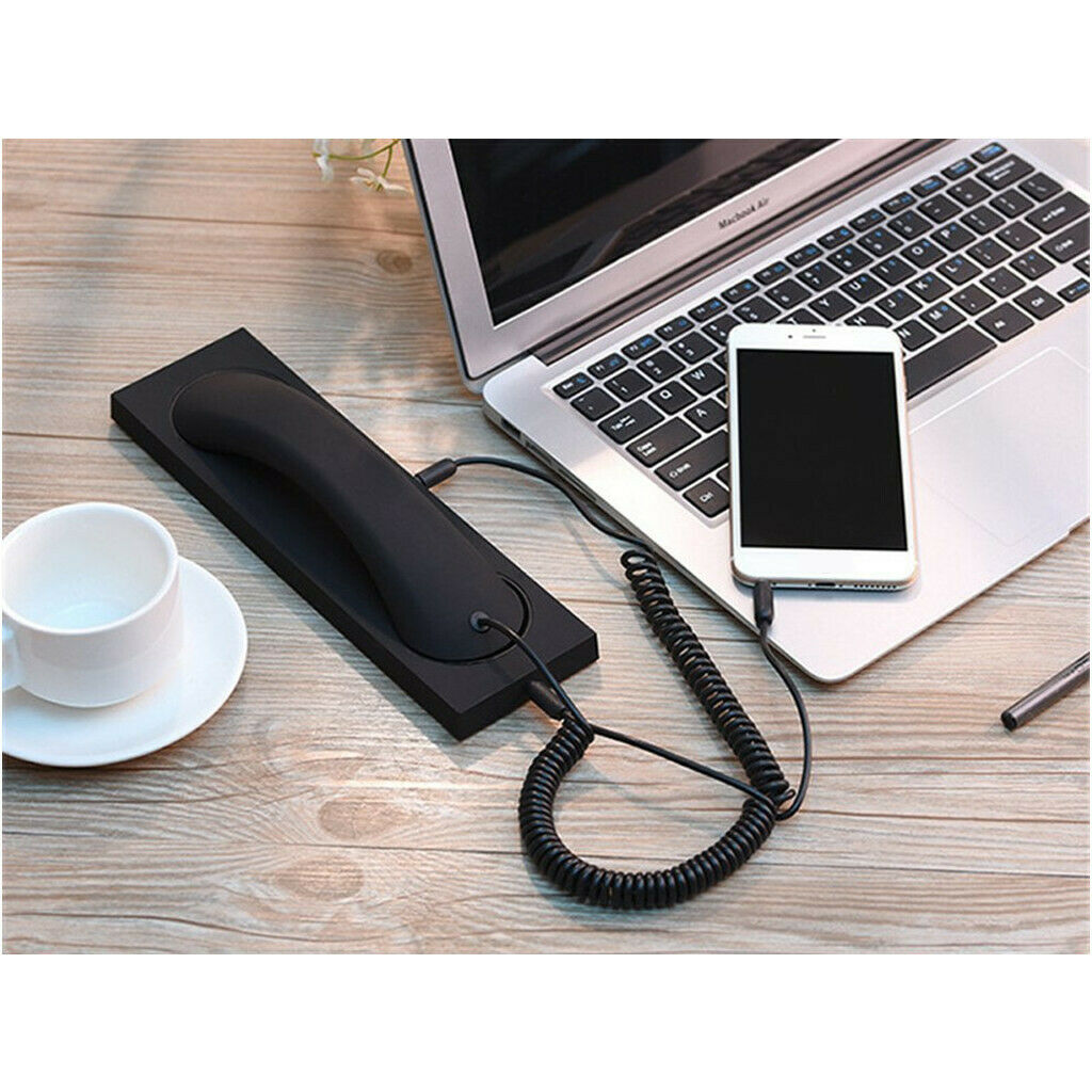 3.5mm Wired Retro Radiation Proof Phone Handset Socket Cell Phone Receiver for