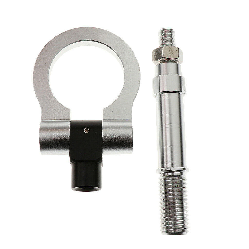 2pcs Heavy Duty Tow Hook, Front Rear Bumper Trailer Ring Eye Towing Hook Kit