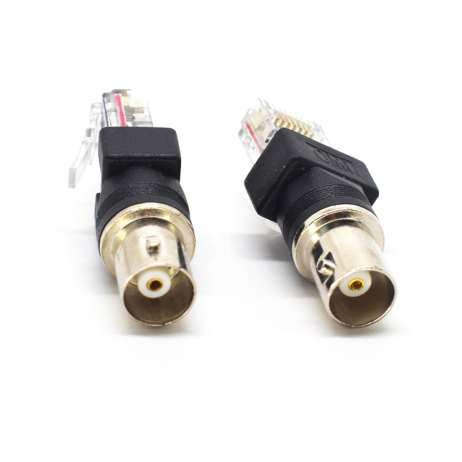 50pcs BNC Female to RJ45 Plug Adapter Coaxial Barrel Coupler Adapter Connector