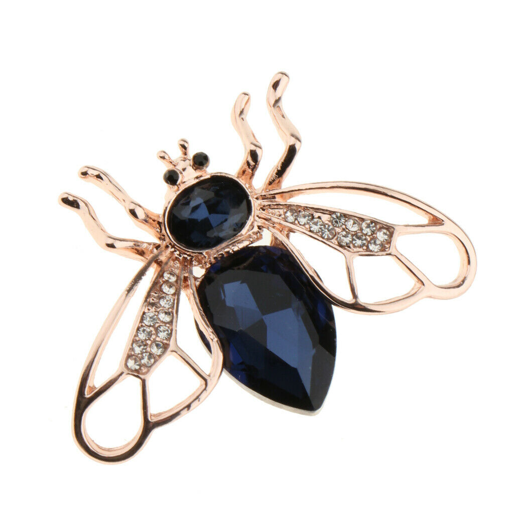 2 Pieces Crystal Rhinestone Bee Brooches Hijab Pins for women Jewelry Gift