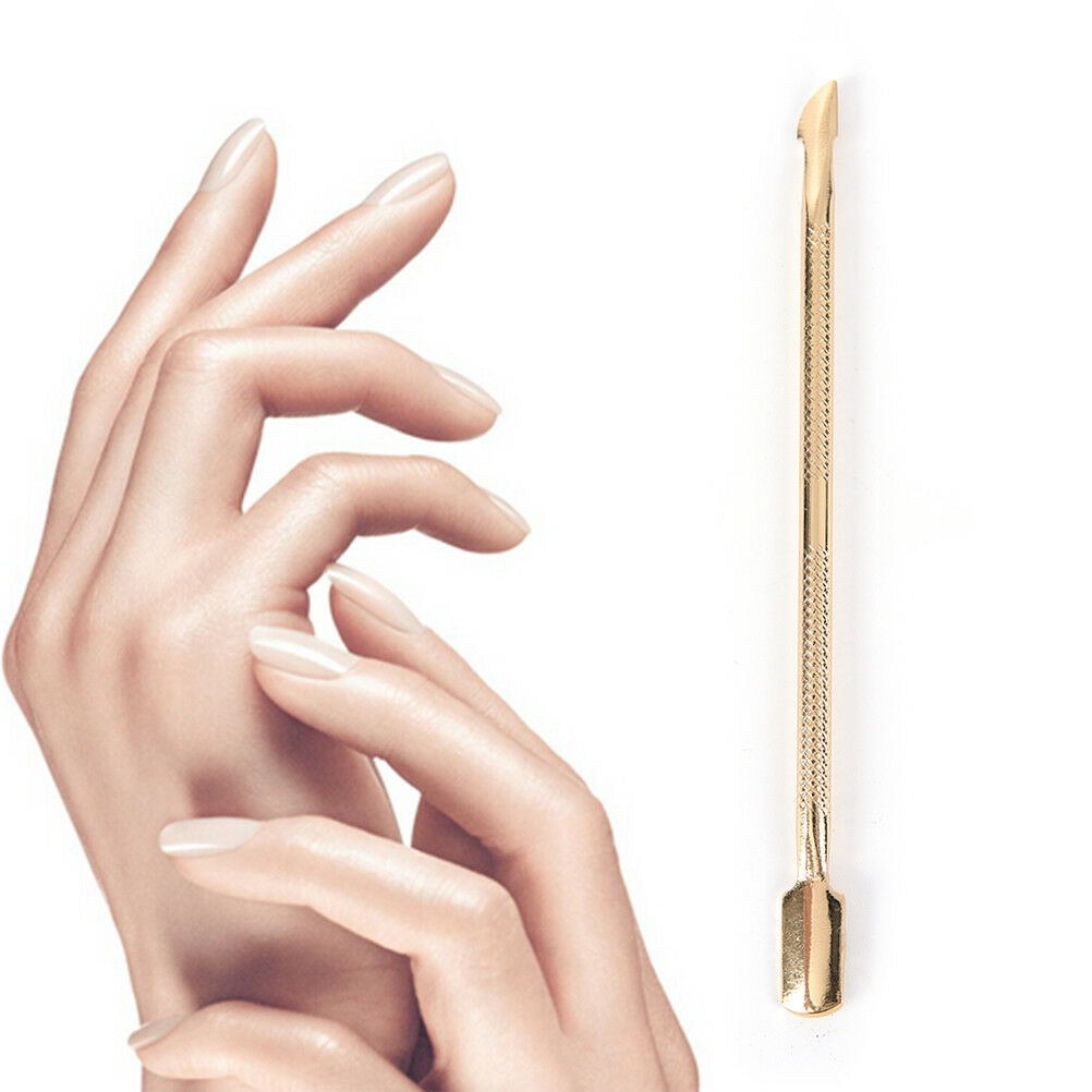 Dual-ended Nail Cuticle Pusher Remover Stainless Steel Manicure Nail Art Tool DF