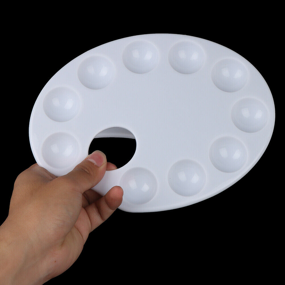 2PC 10 Holes Palette Artist Children Students Color Mixing Tray Painting .l8