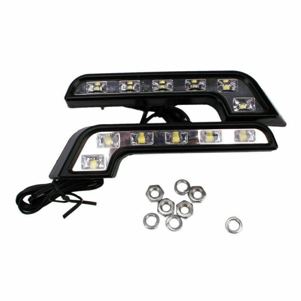 2X L Shaped 6LED Super White Waterproof Driving Fog Light Lamp Car Accessories