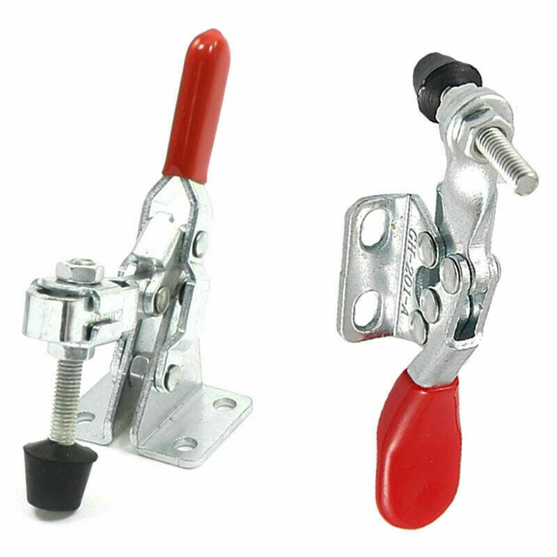 4pcs Red Toggle Clamp GH-201A 201-A Quick Release Tool Horizontal Clamp Hand DKS