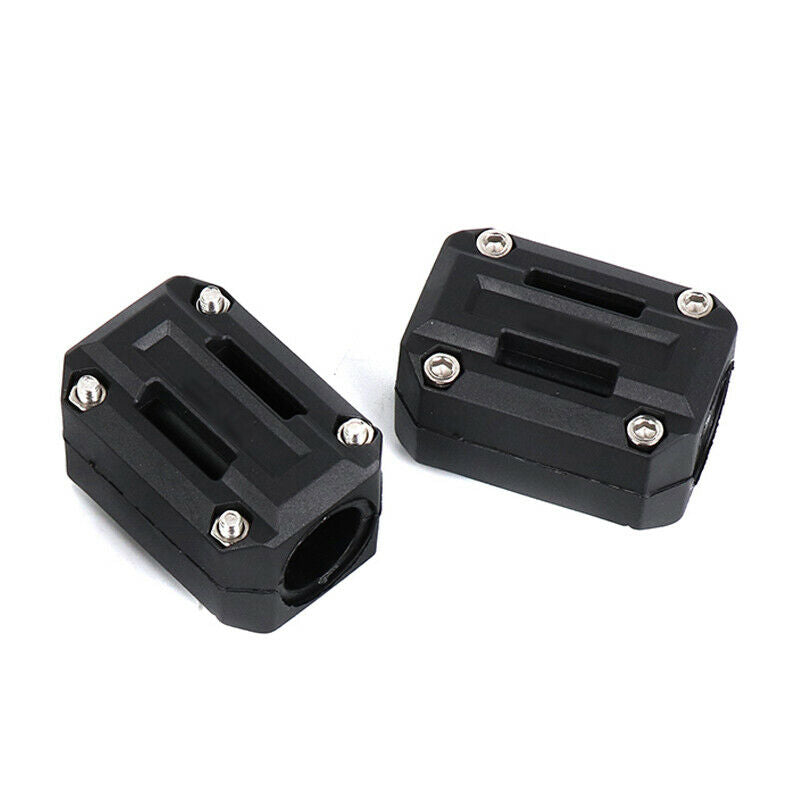 1 Pair Motorcycle 22/25/28mm Handlebar Bumper Clamp Anti-scratch Protector Solid