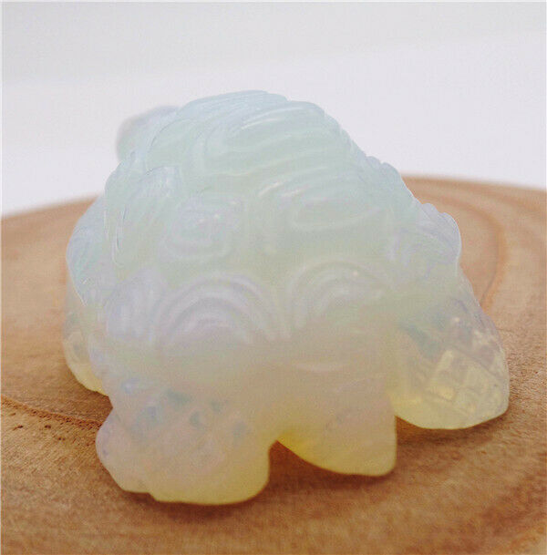 50x33x23mm White Opal Carved Sea Turtle Decoration Statue Stone Decor HH7944