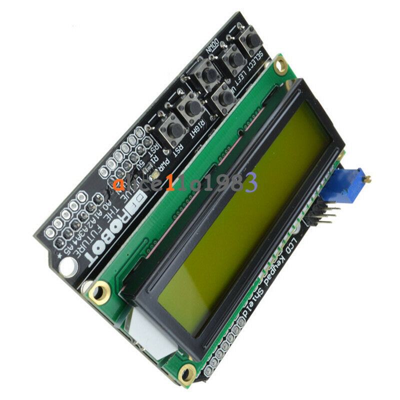 2PCS 1602 LCD Yellow Backlight Keypad Board Shield for Arduino ATMEGA328 2560
