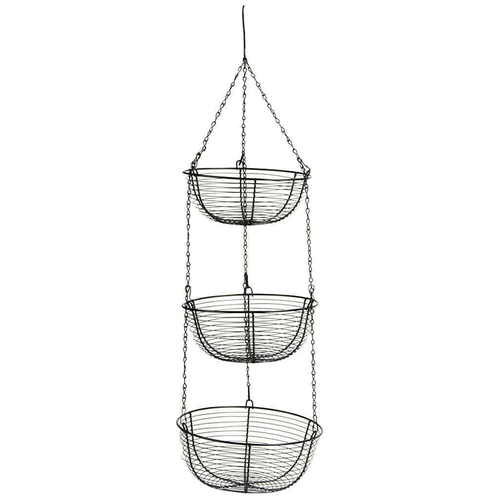 Iron Fruit Basket Hanging Bowl Rack Holder for Living Room