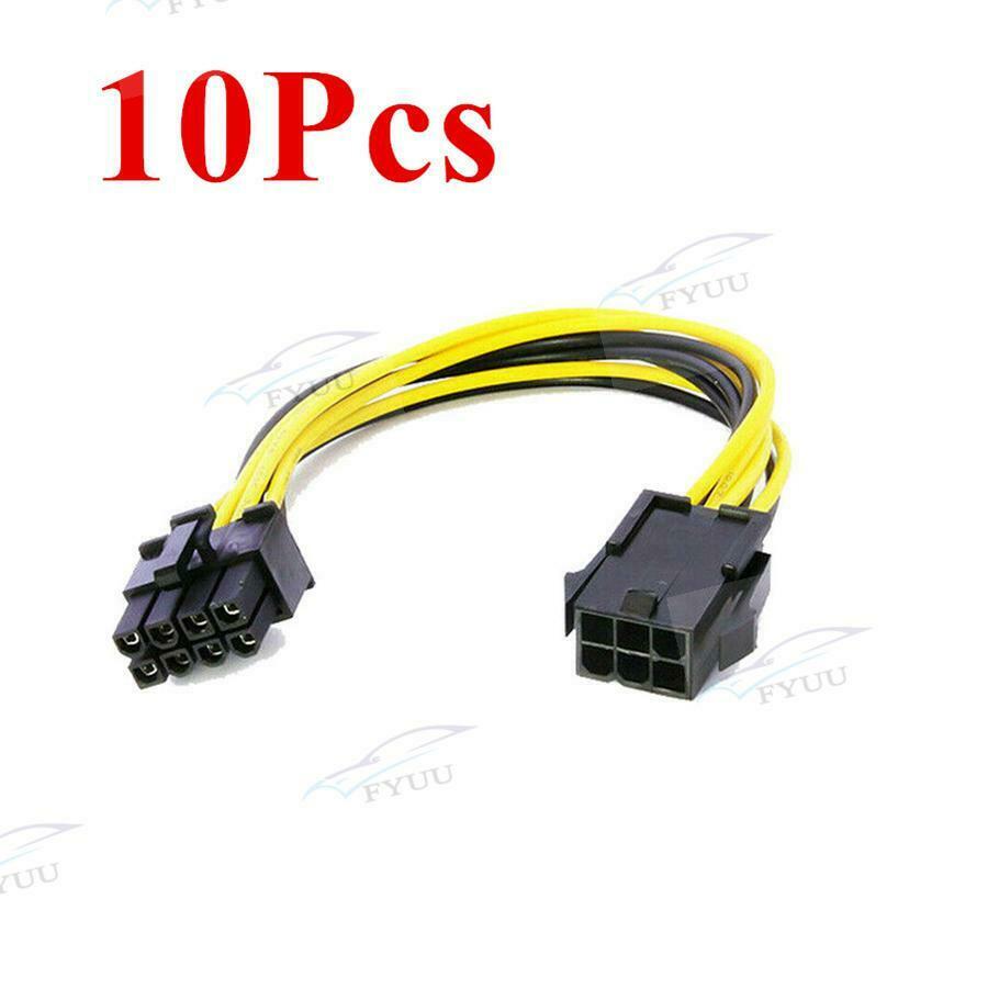 10 PCS 6-pin to 8-pin PCI Express Power Cable for Video Card PCIE PCI-E