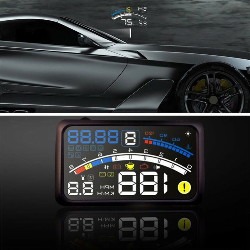 Universal F4 Head Up Display HUD ODB2 Auto Car Speedometer Warning System Saf Rf