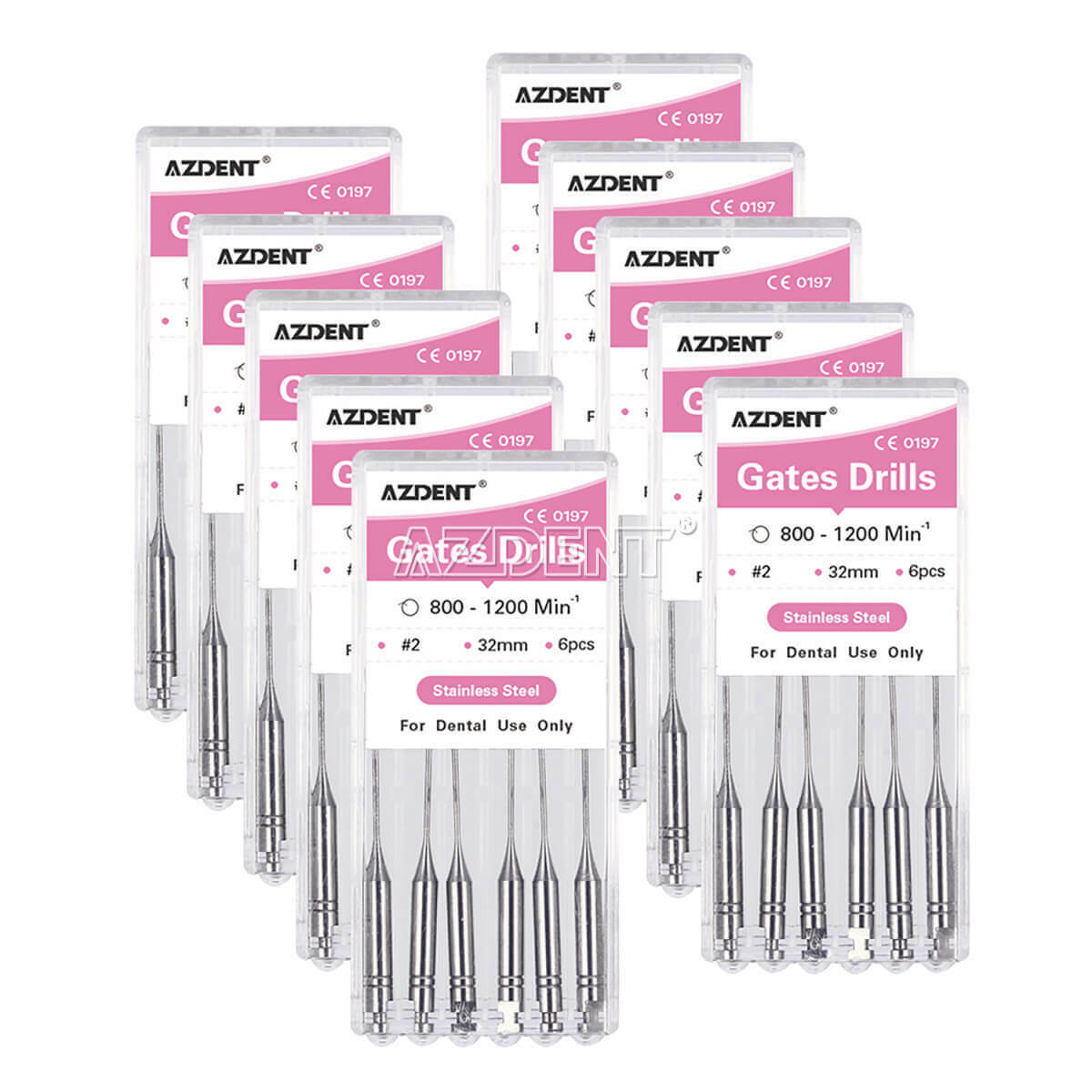 20Box Dental Gates Glidden Drills Endodontic Root Canal 2# 32mm Stainless Steel