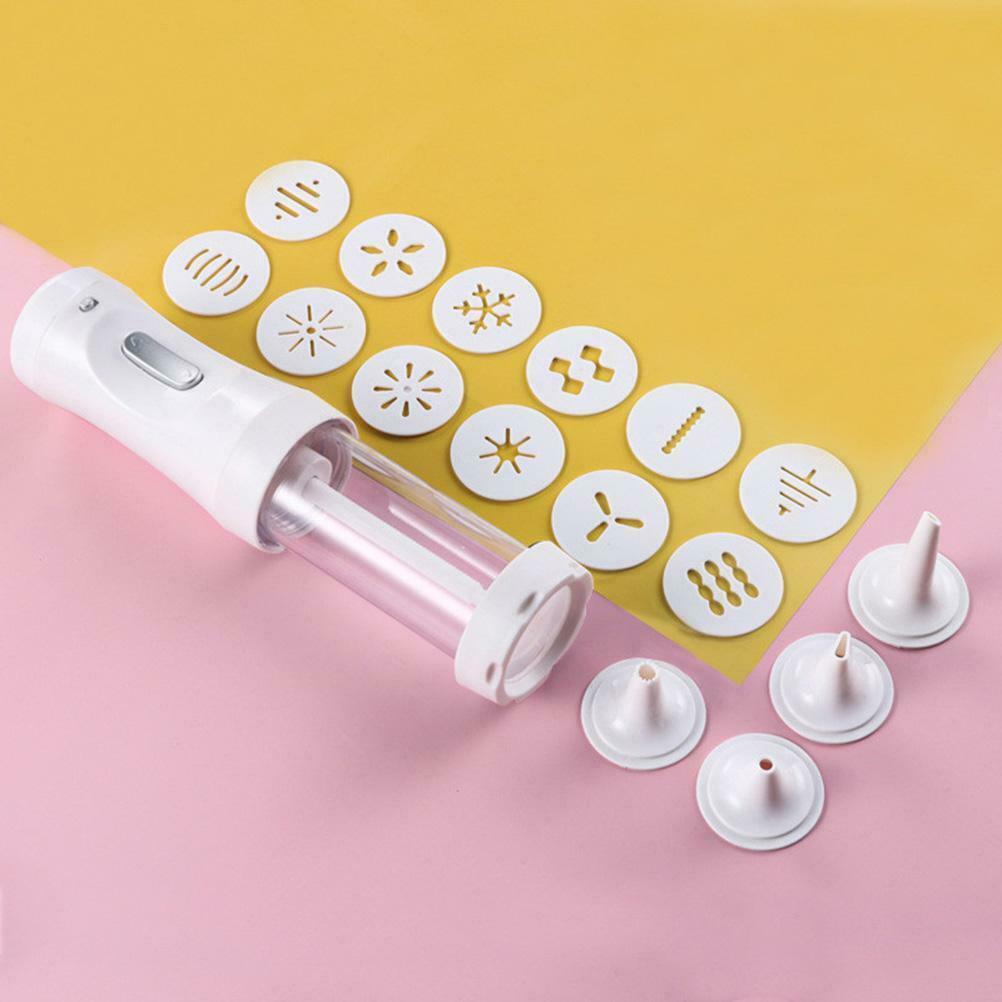 Cookie Maker Kits Electric Cookie Decorating Tool with 12 Discs and 4 Icing Tips
