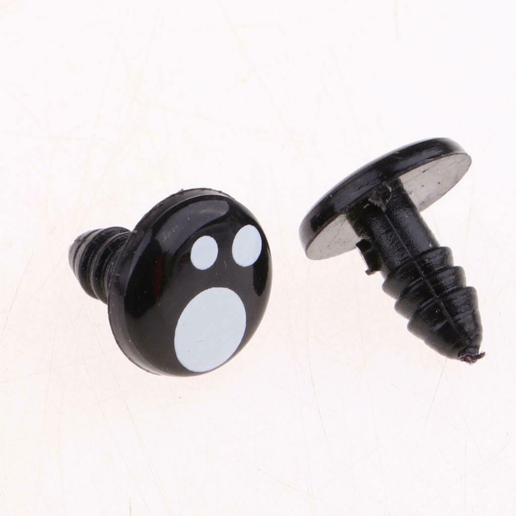 100pcs Plastic Safety Eyes Round Eyeballs For Bear Soft Stuffed Animals 12mm