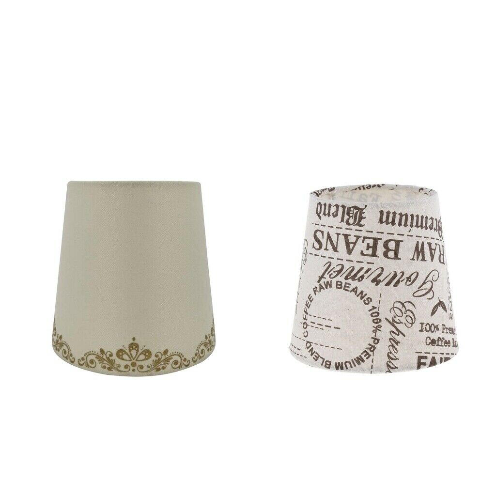 2x Linen Lamp Shade Small Pendant Light Chandelier Lamp Cover Floor Light