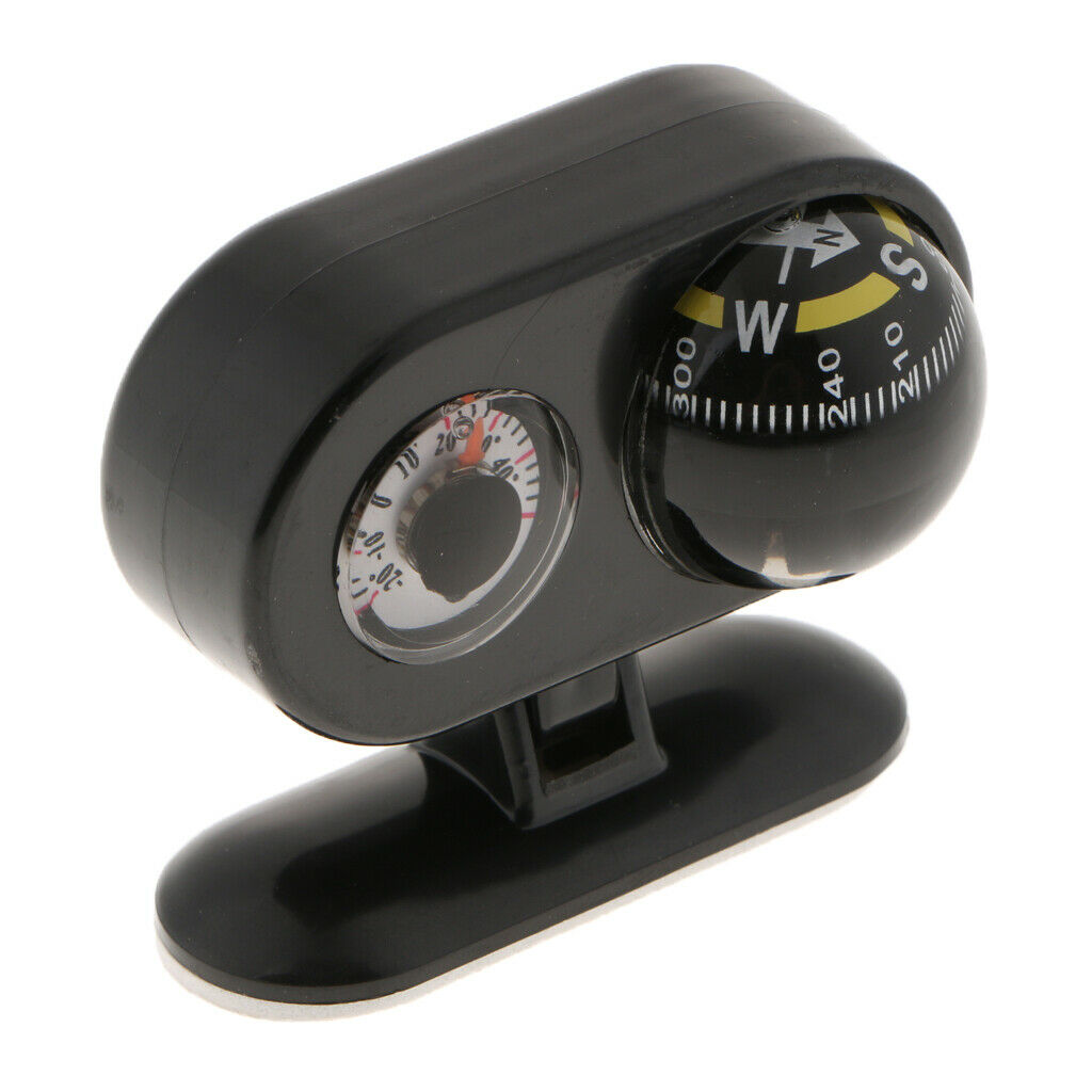 2 in 1 Car Ornament Direction Dashboard Compass with Thermometer Car-styling