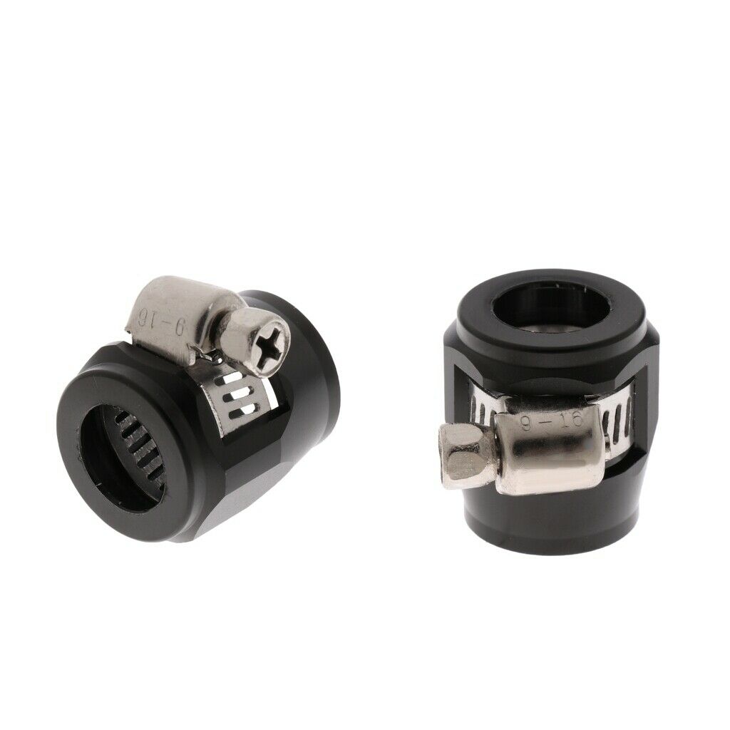 2PCS Universal Car AN8 Fuel Fuel Water Supply Pipe Tube Clip Aluminum Clamp