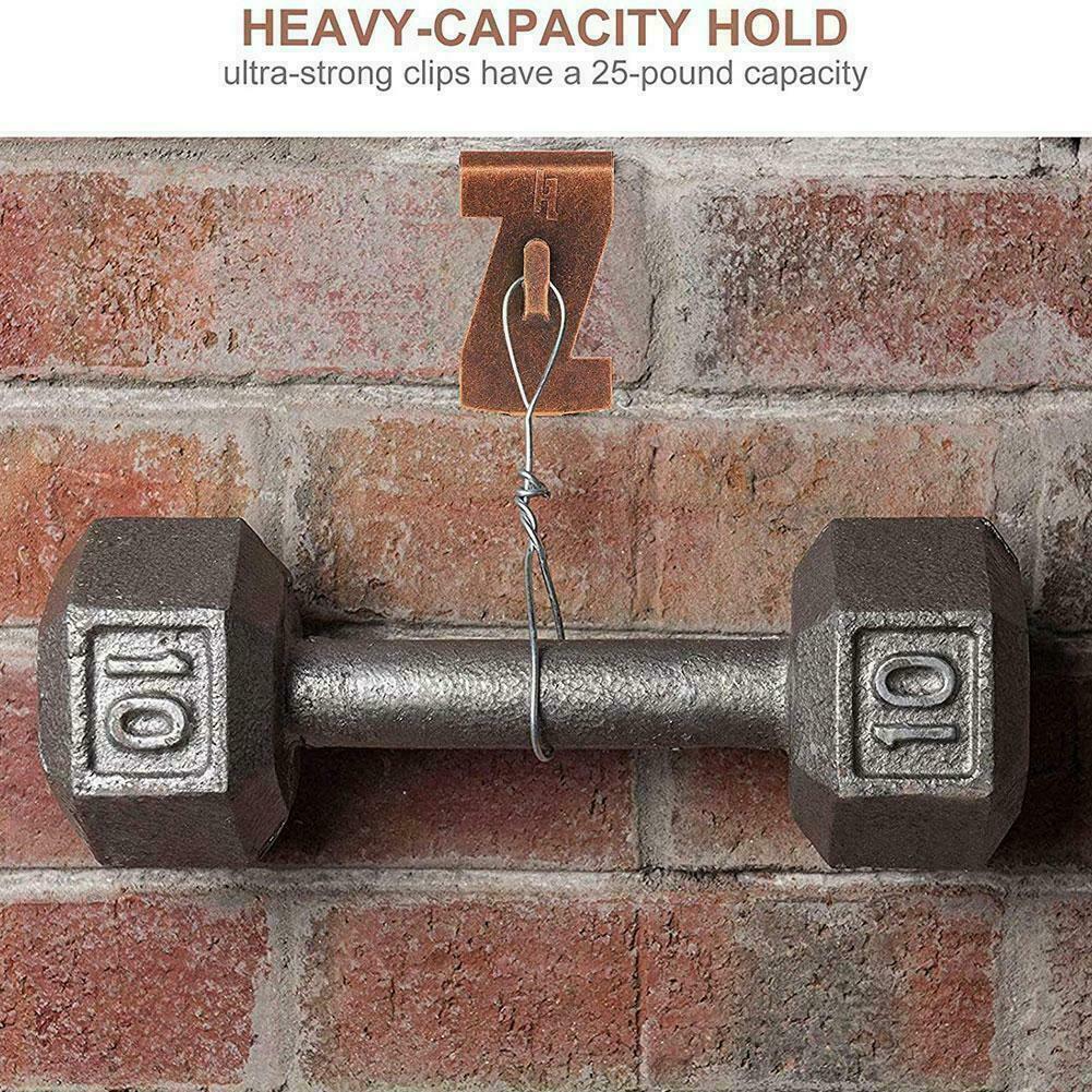 10X Heavy Duty Brick Hooks Hanger Clips Fastener Hook Clip Wall 38 Metal