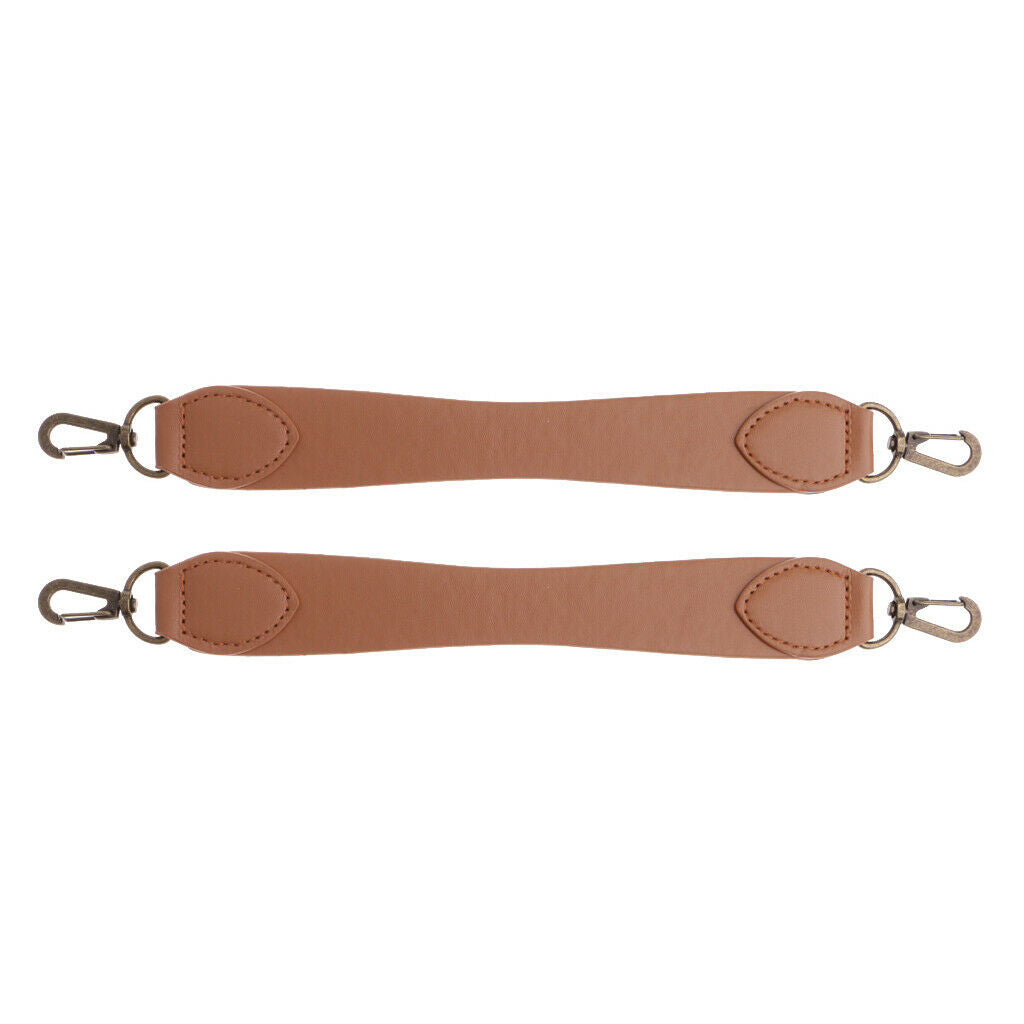 2x PU Leather Handbag Belt Bag Short Strap Replacement 29cm Bag Accessory