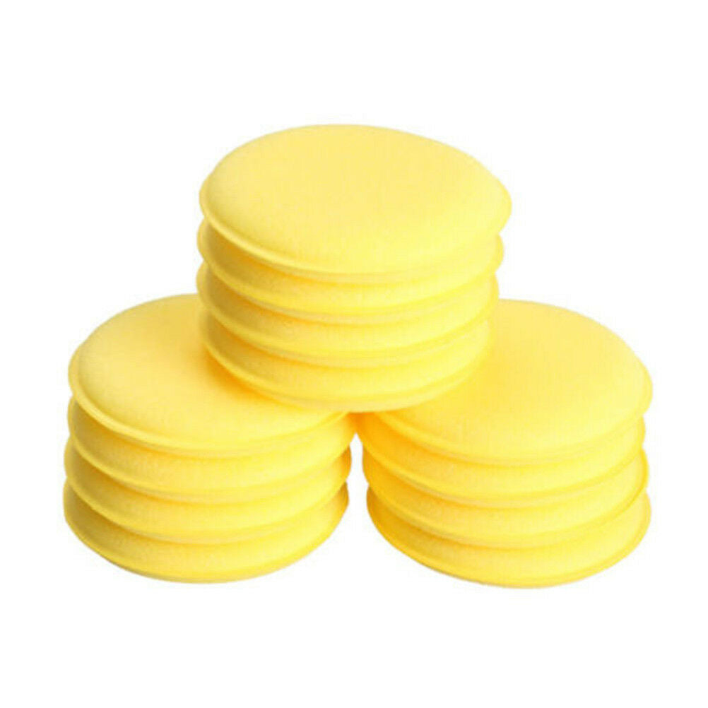 12pcs Waxing Polish Wax Foam Sponge Applicator Pad Cleaning Car Vehicle Glass Ad