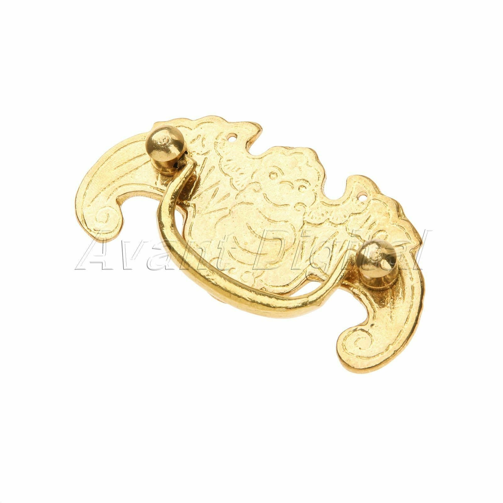 Wooden Box Drawer Door Funiture Pull Handle Pure Copper Small Bat Style Classic
