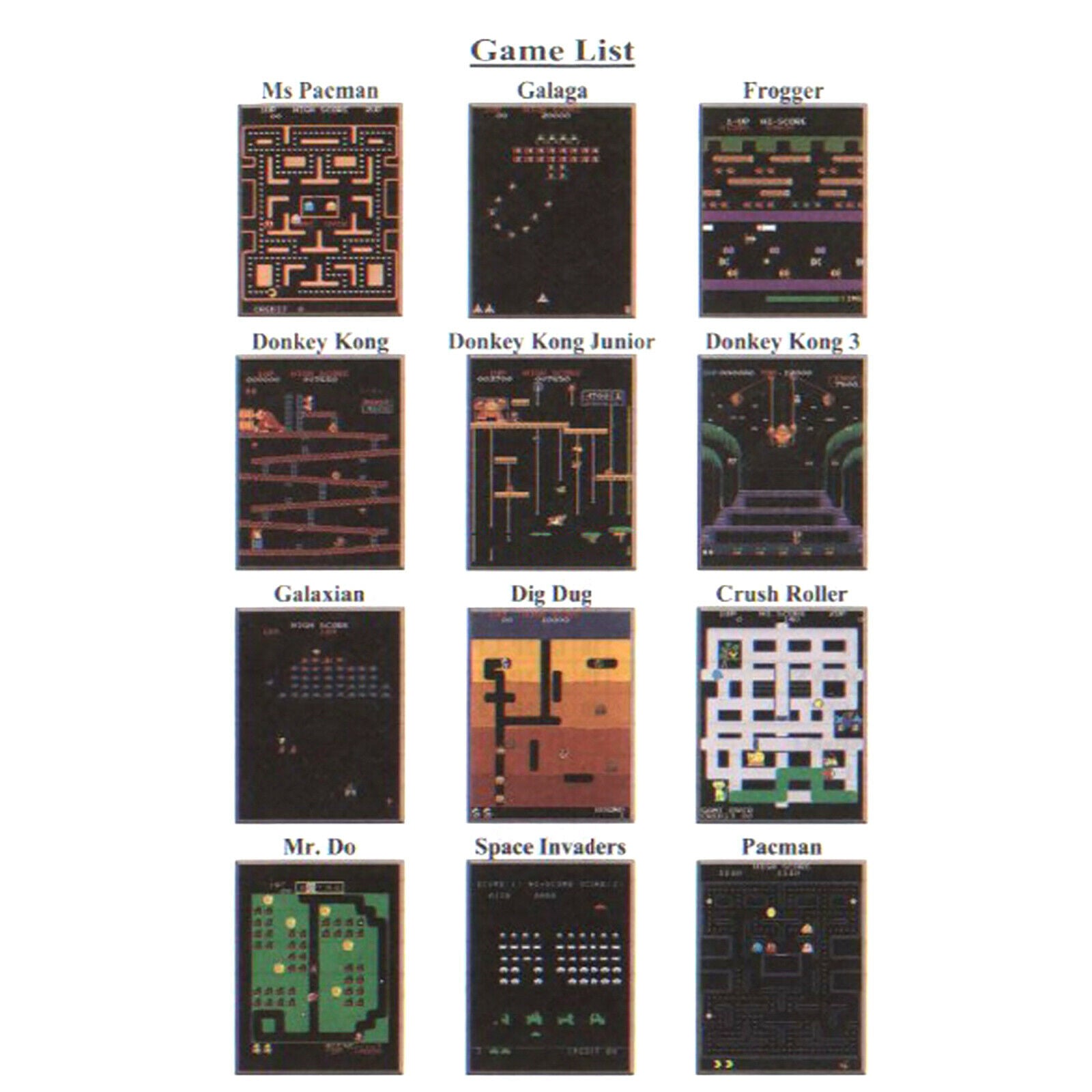 Classic 60 In1 Vertical Multi Arcade Game Board JAMMA Board CGA / VGA Output New