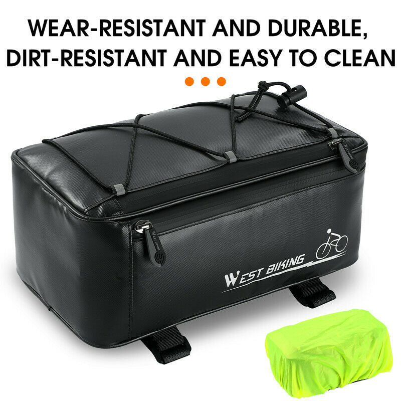 Bicycle Rear Shelf Bag 8L Large Capacity Bag MTB Saddle Pannier Bag Kit W/Cover