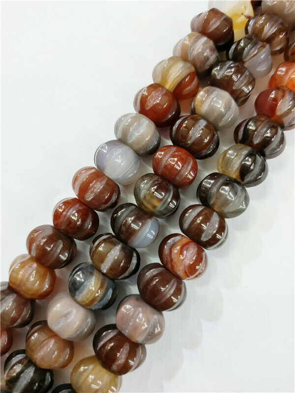 1 Strand 12x8mm Red Agate Rondelle Pumpkin Spacer Loose Beads 15.5inch HH137