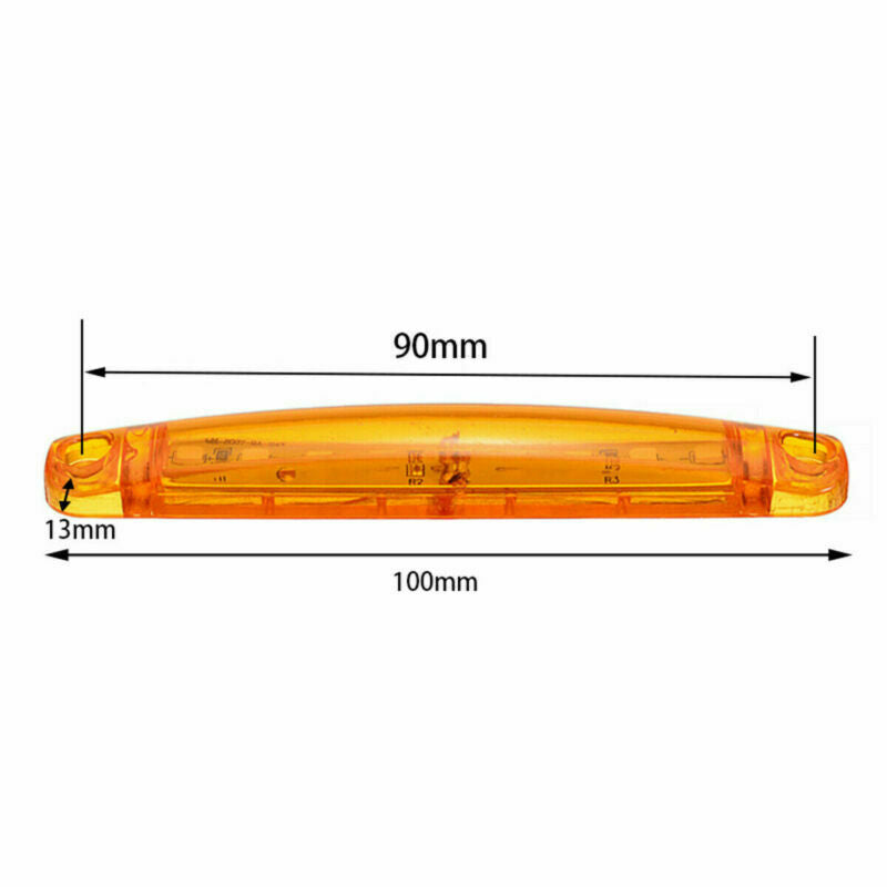 20Pcs Amber 9 LED Sealed Side Marker Clearance Light For Truck Trailer Lorry Bus
