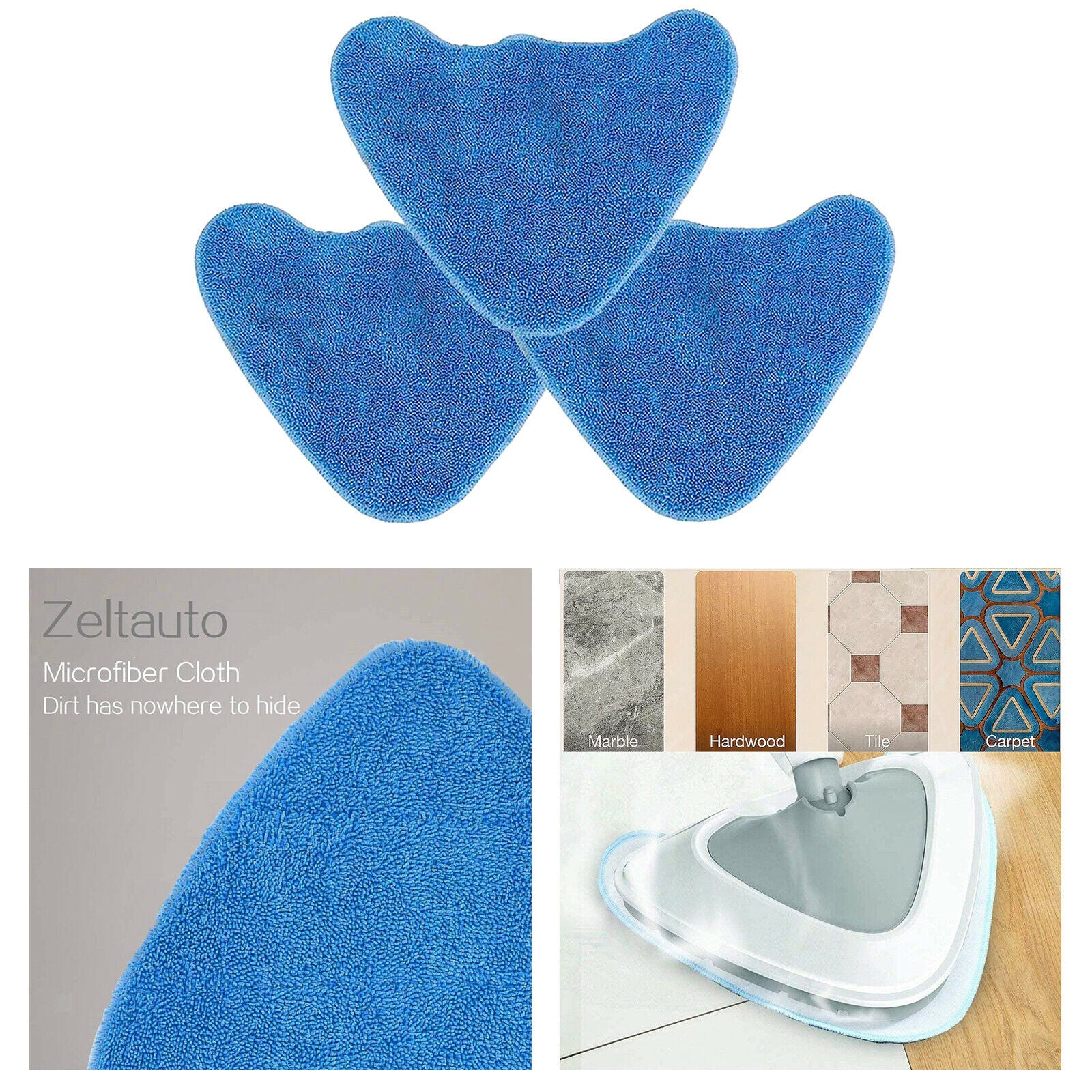 3Pack of Mop Cleaning Pad for VAX S85-CM S7 S86-SF-CC S86-SF-C Steam Mop